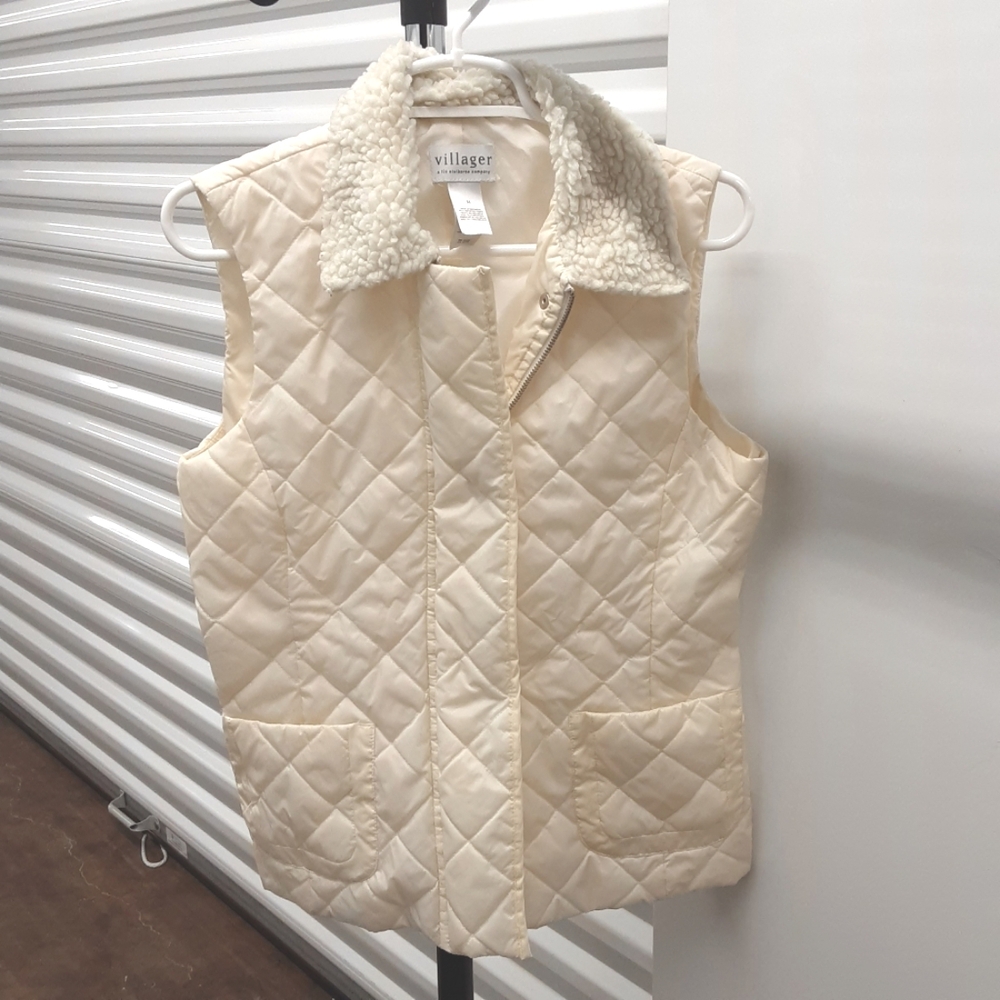 Villager Beige Quilted Women's Vest